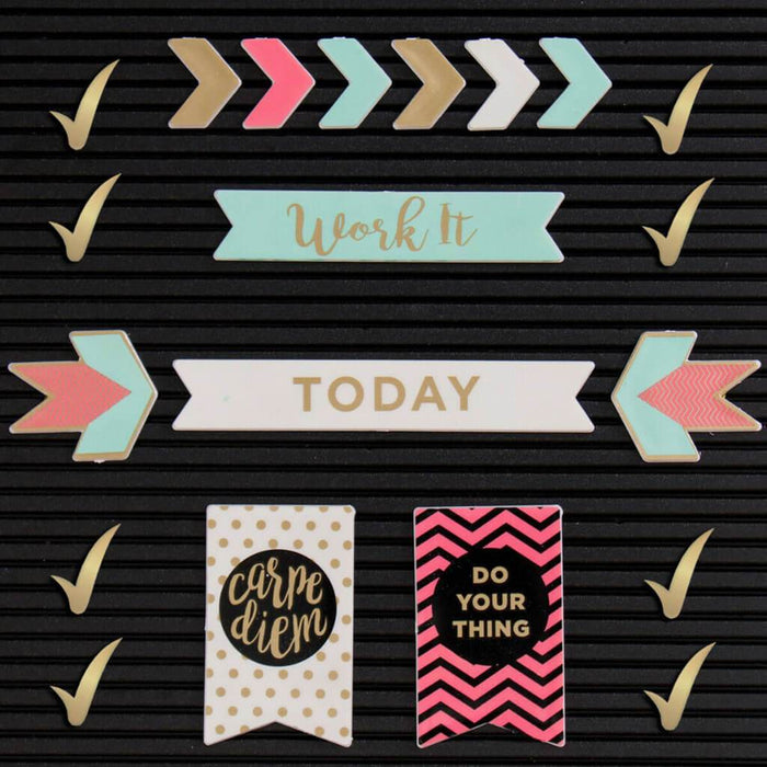 DCWV 18pcs Letterboard Icon Pack - Planning