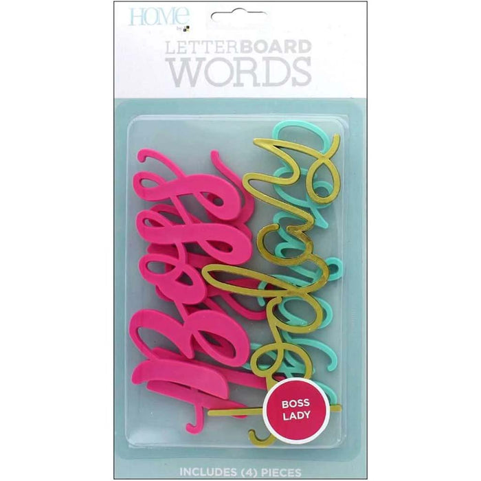 DCWV 4pcs Letterboard Word - Boss Lady