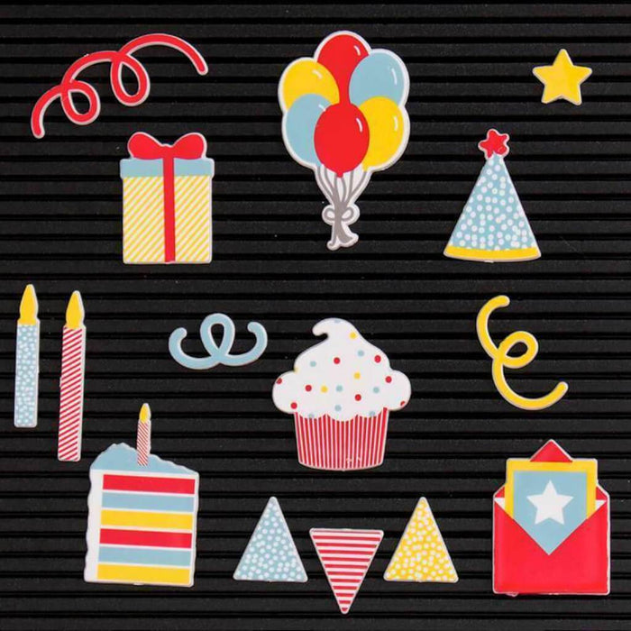 DCWV 15pcs Letterboard Icon Pack - Party