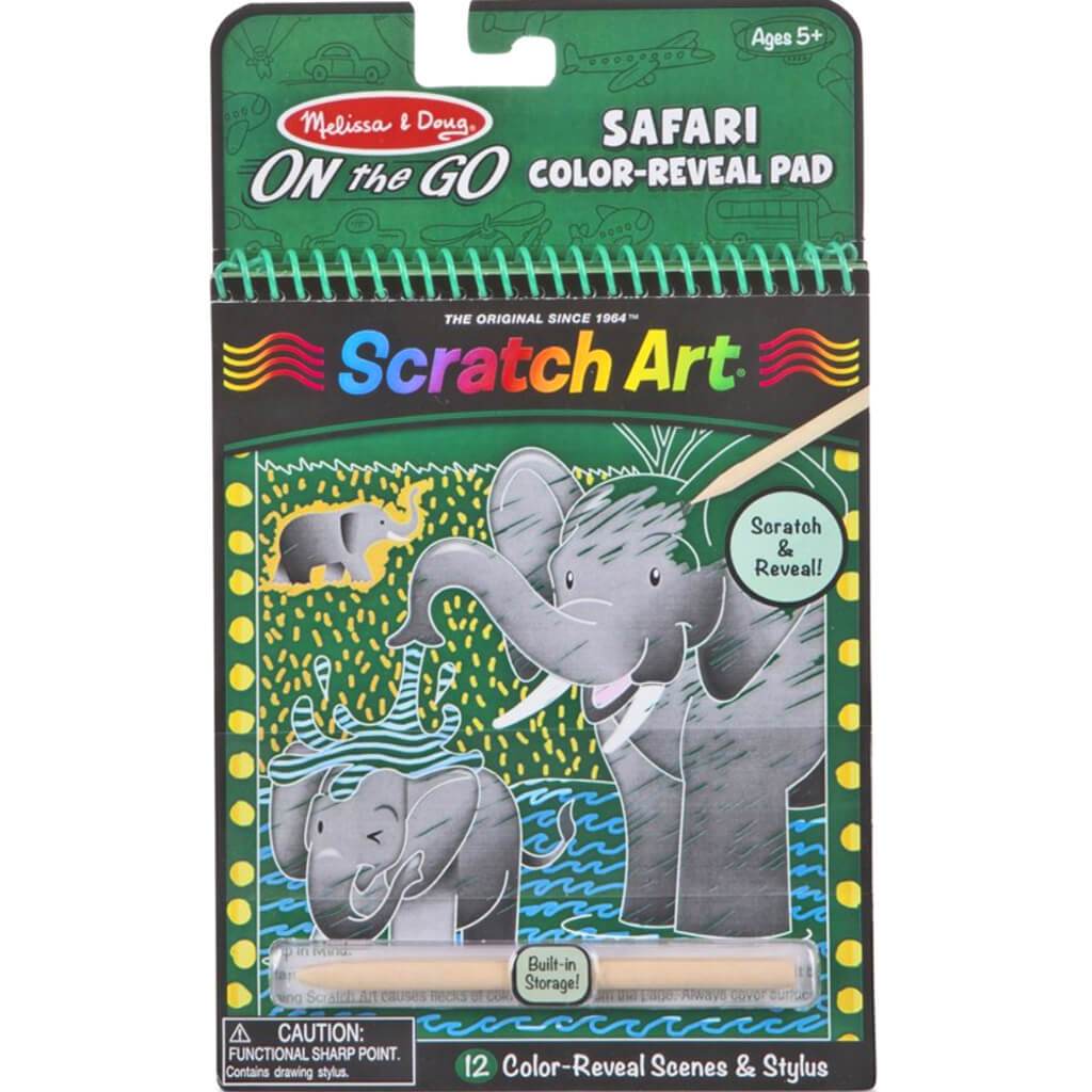 Safari - On The Go Scratch Art Color-Reveal Pad