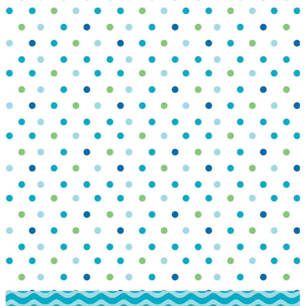 Cardstock Double Sided 12in x 12in Blue Dots Aqua Wave