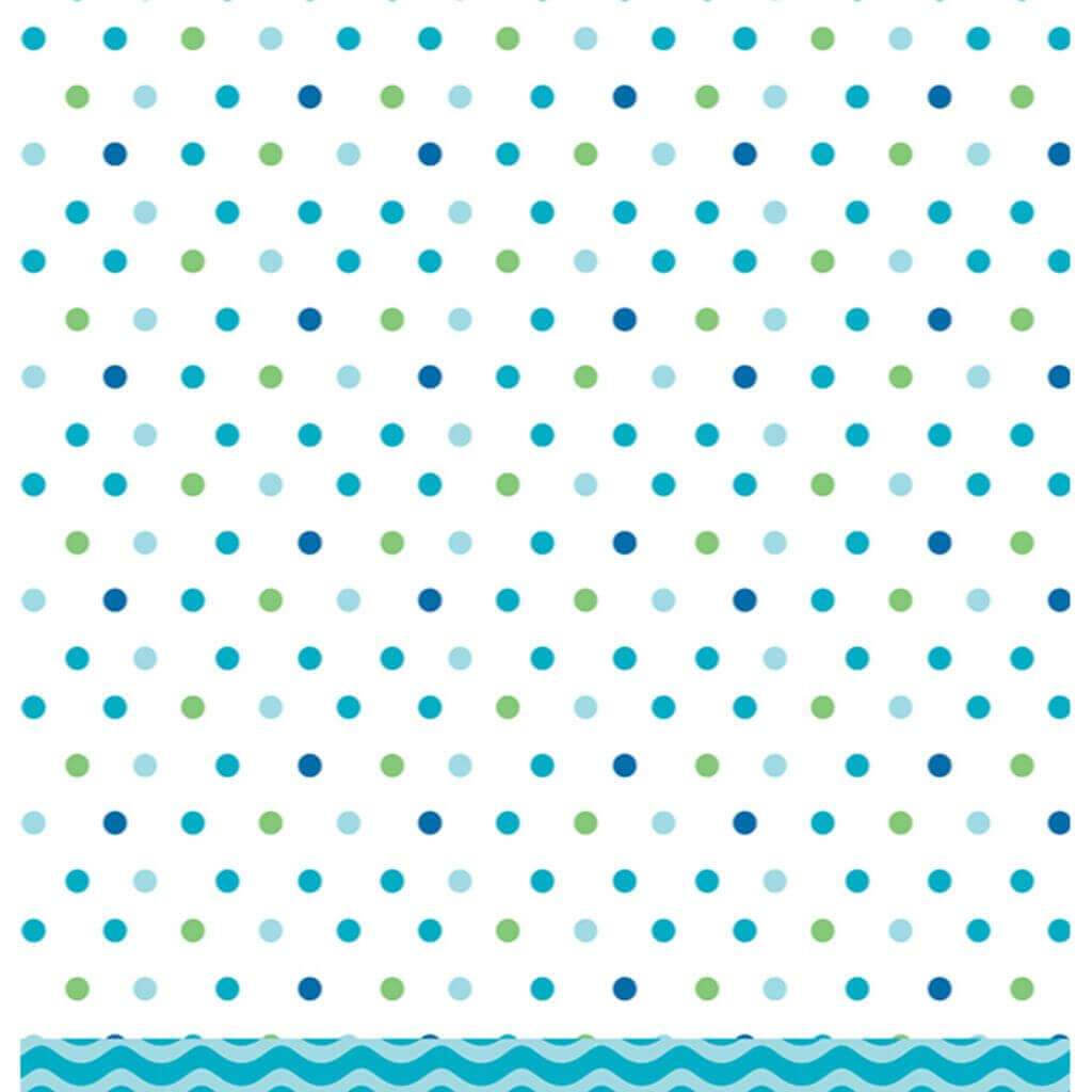 Cardstock Double Sided 12in x 12in Blue Dots Aqua Wave