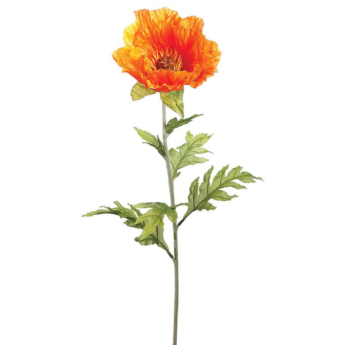 Poppy Spray 28in, Orange