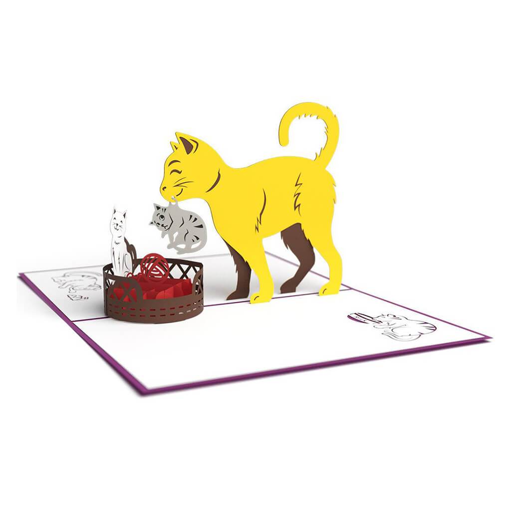 Cat Family Pop Up 3D Card