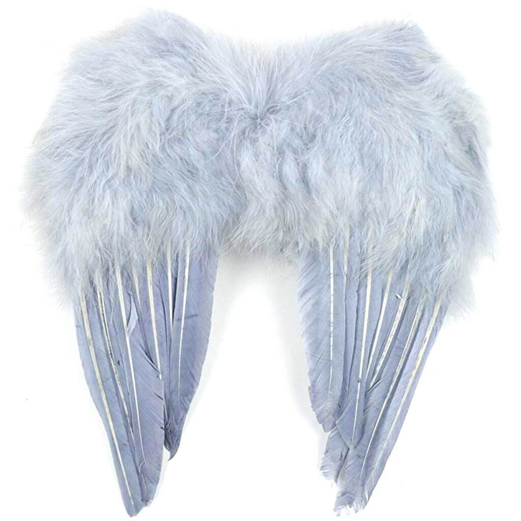 Feather Angel Wing Mink with Elastic Straps 9in