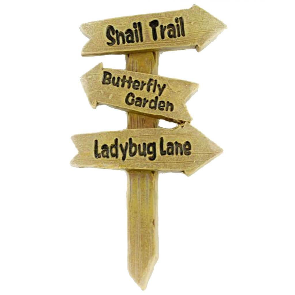 Miniature Garden “Snail, Butterfly, Ladybug” Sign 3in