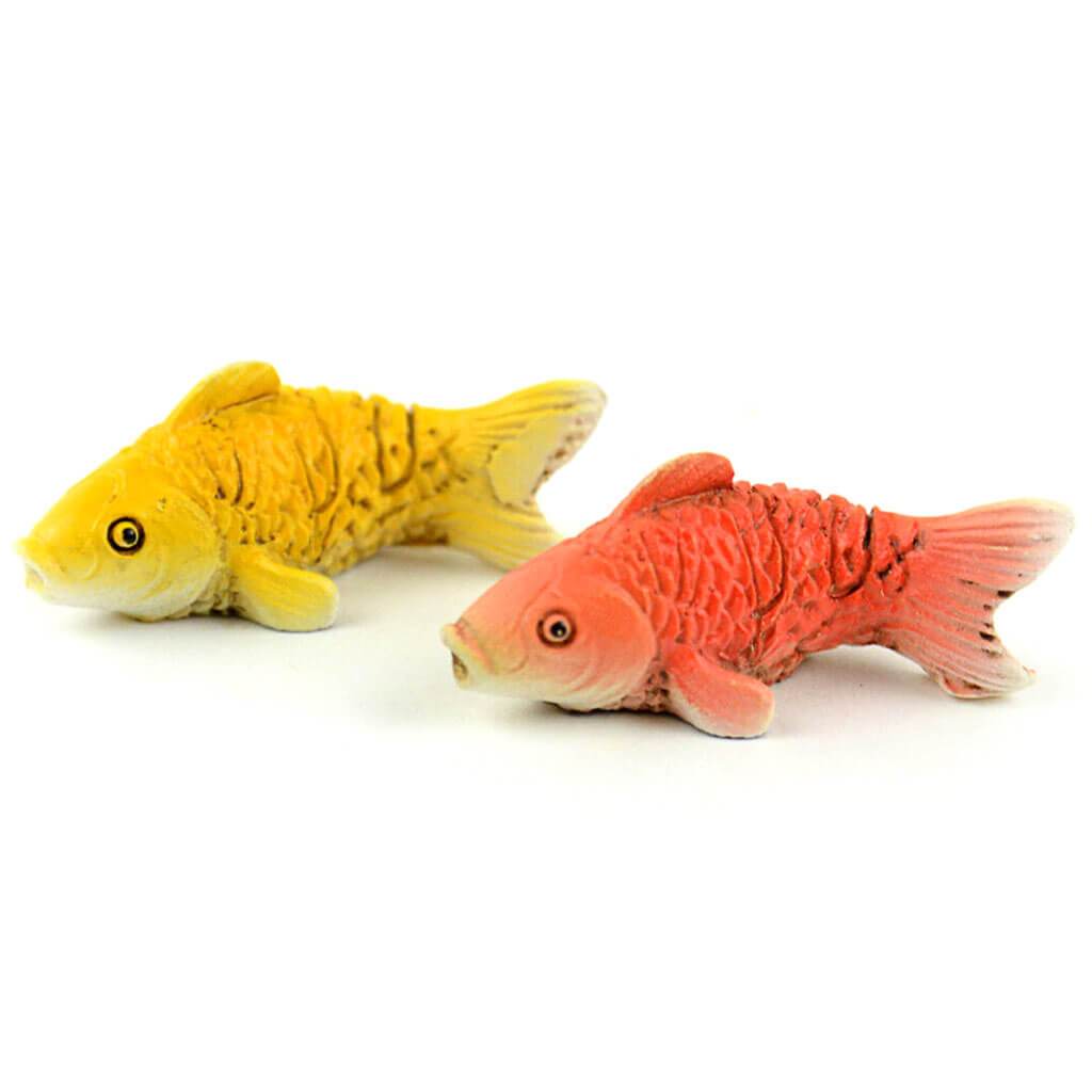 Yellow and Orange Koi Fish 2pc 1.25in