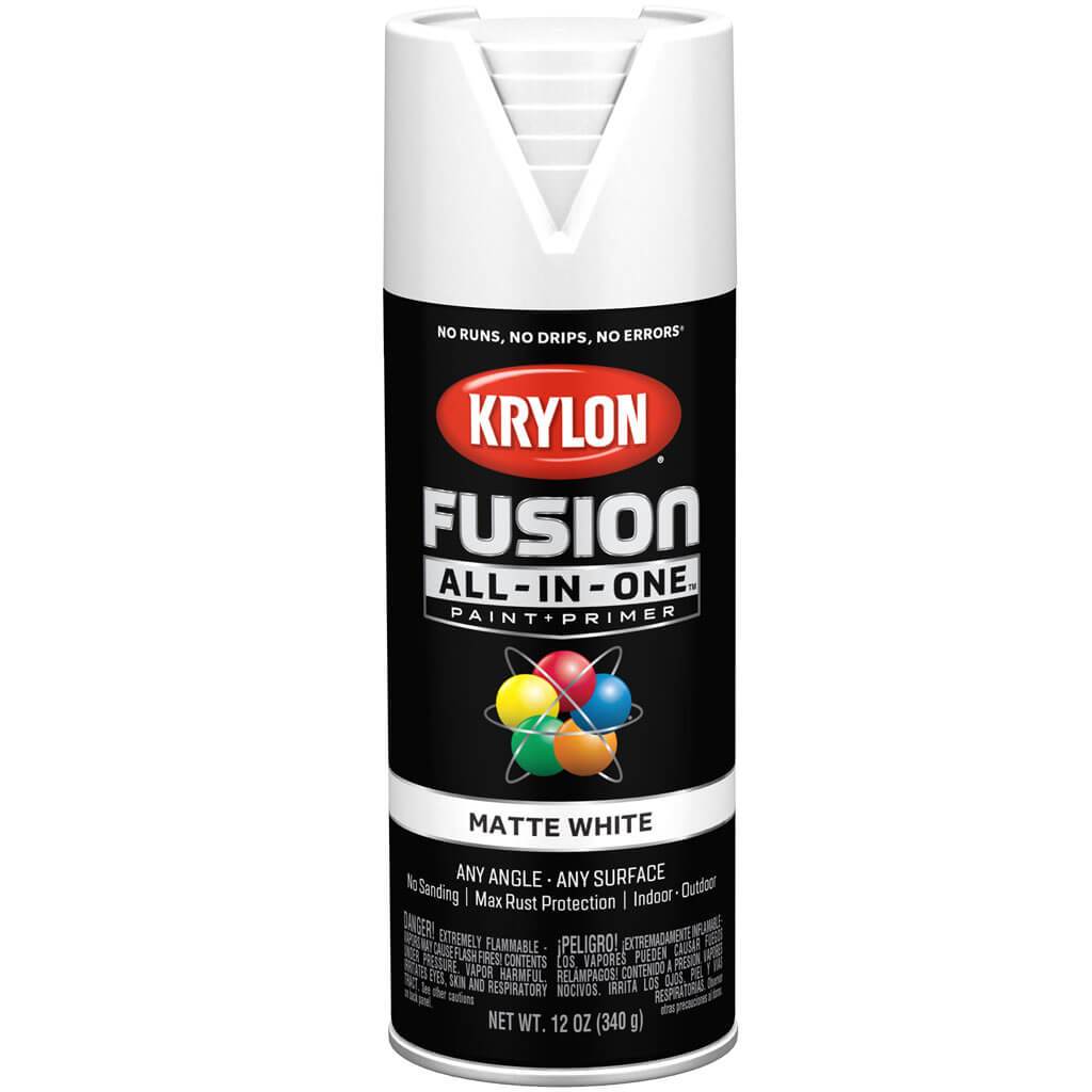 Fusion All-In-One Matte Spray Paint 12oz White