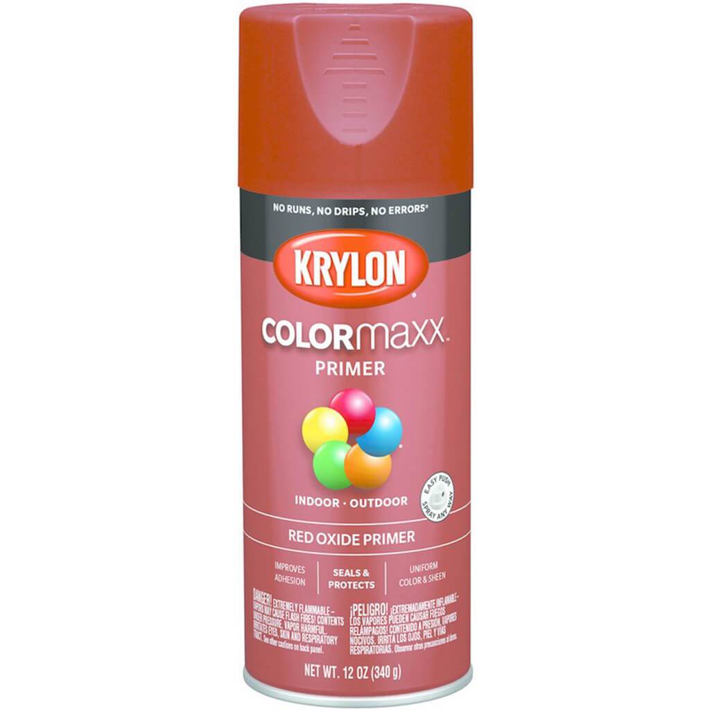 Krylon Colormaxx Primer Spray Paint 12oz Red Oxide