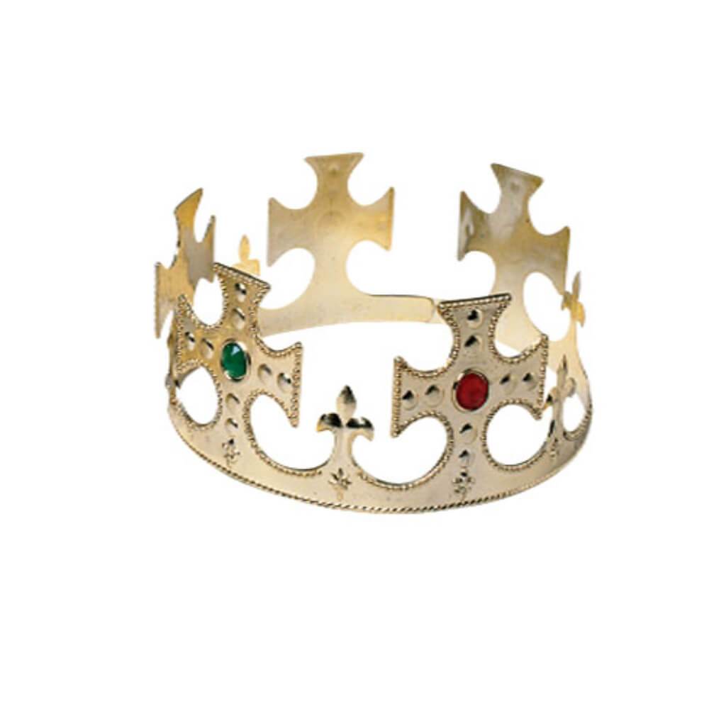 Plastic King Crown with Jewels 