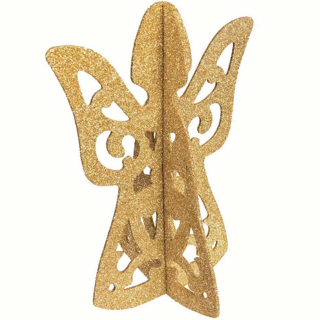 3D Glitter Angel Decoration