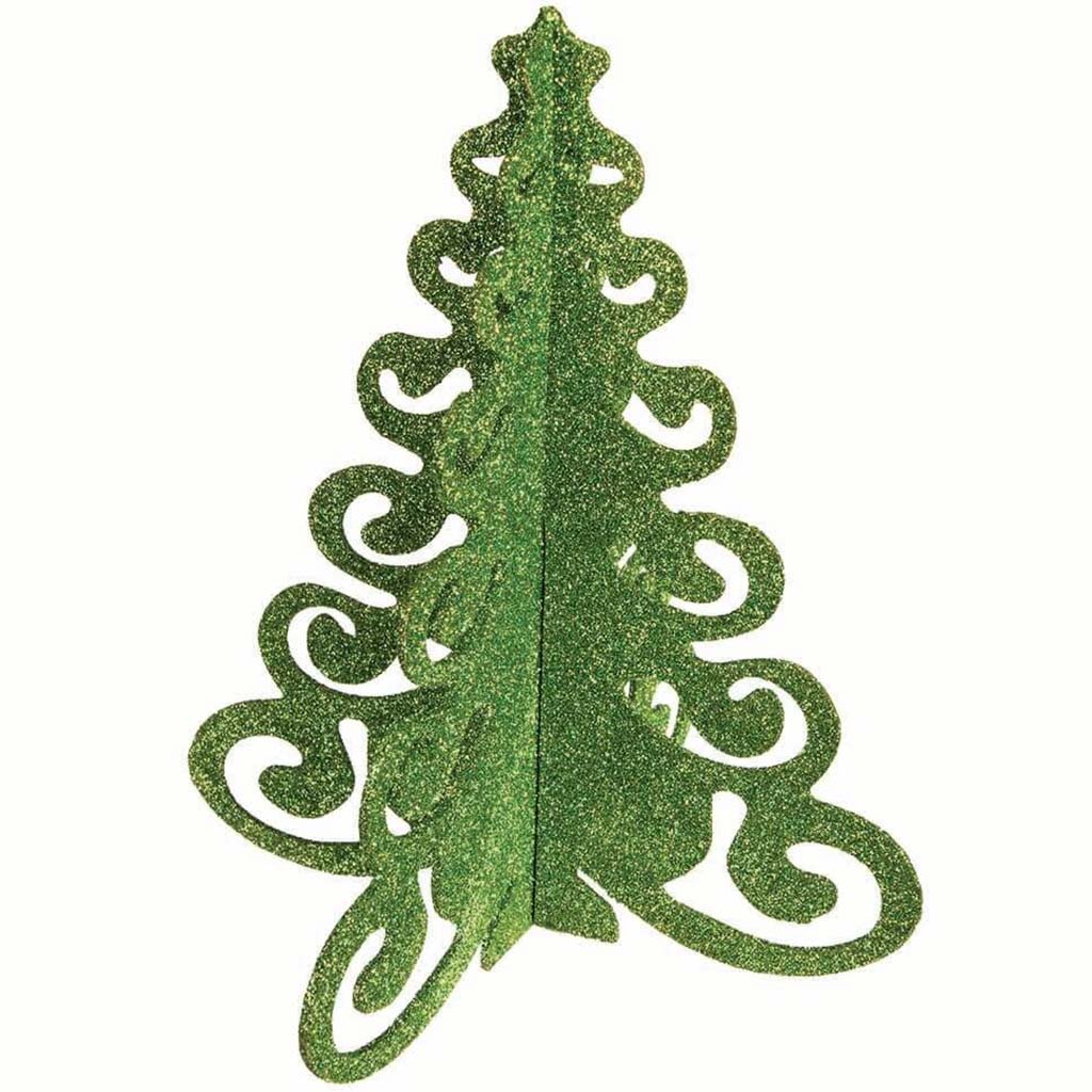 3D Glitter Tree Decoration