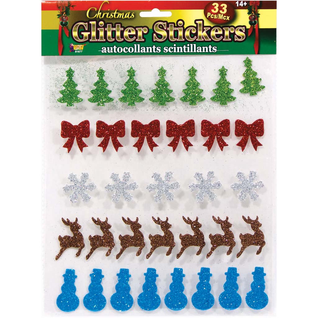 Christmas Glitter Stickers