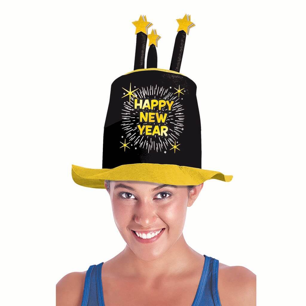 Happy New Year Hat with Candles