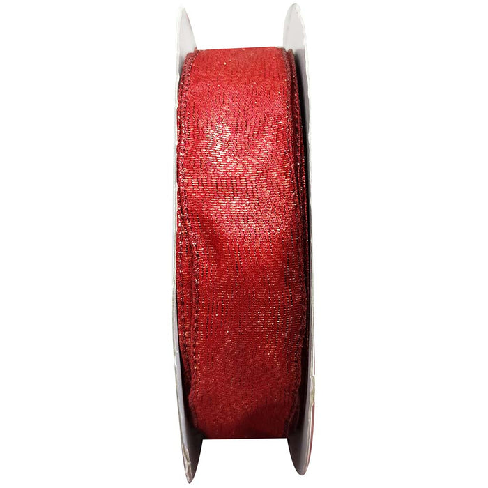 Ribbon Red with Touch Of Gold 1.5in