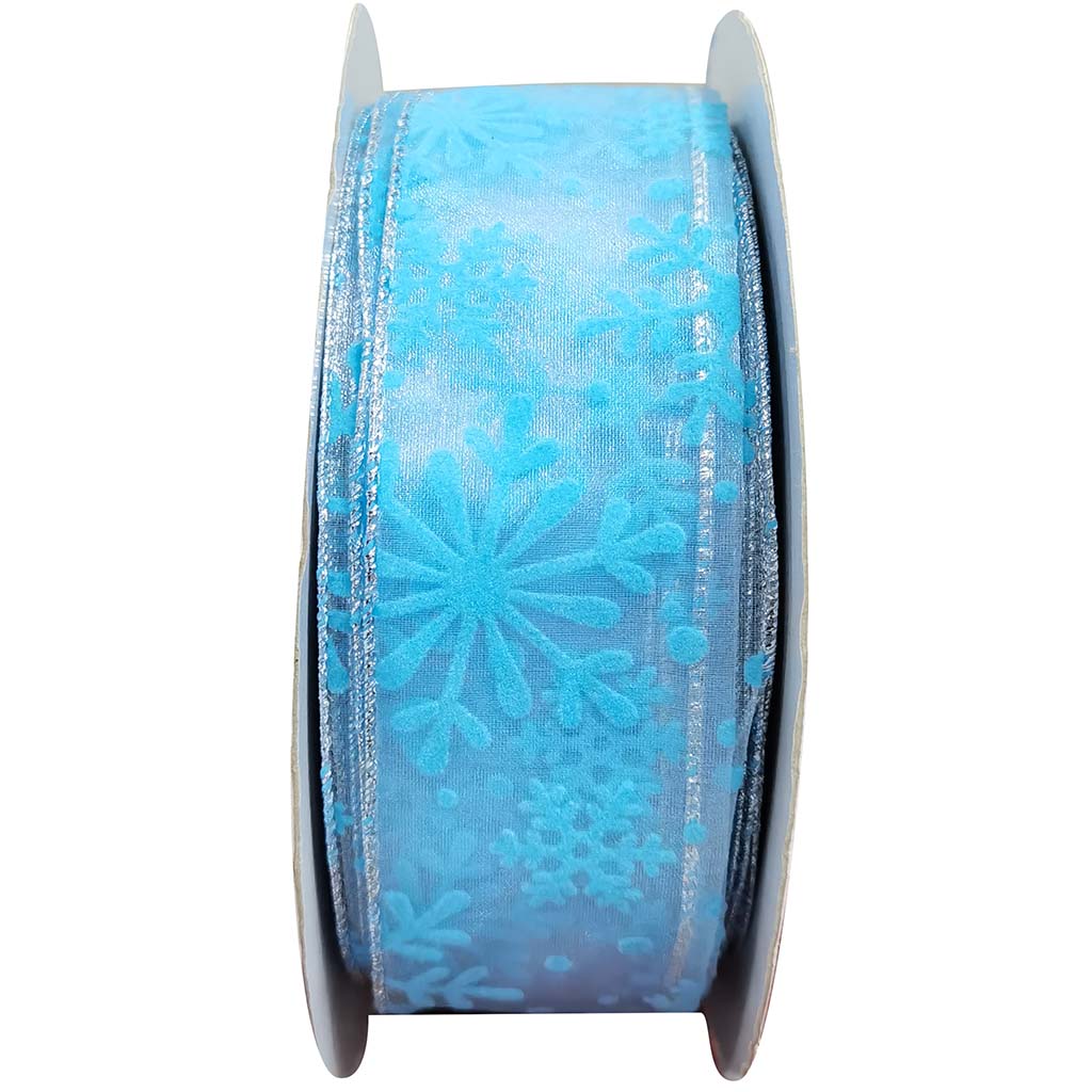 Ribbon Blue Snowflakes