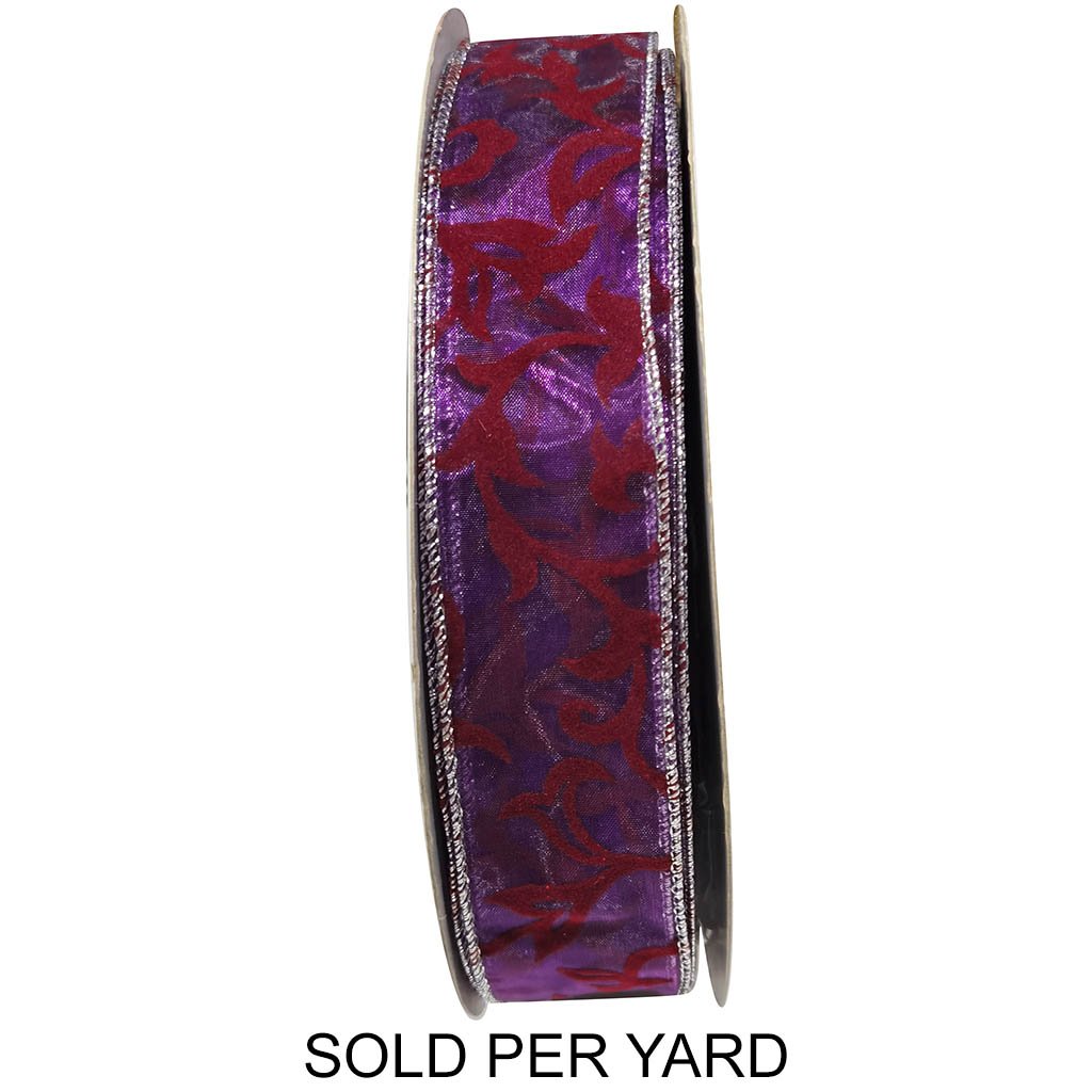 Ribbon Tulle Violet with Vine