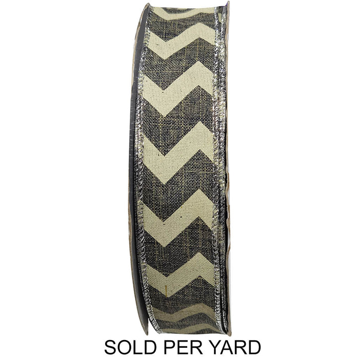 Ribbon Chevron Black Brown