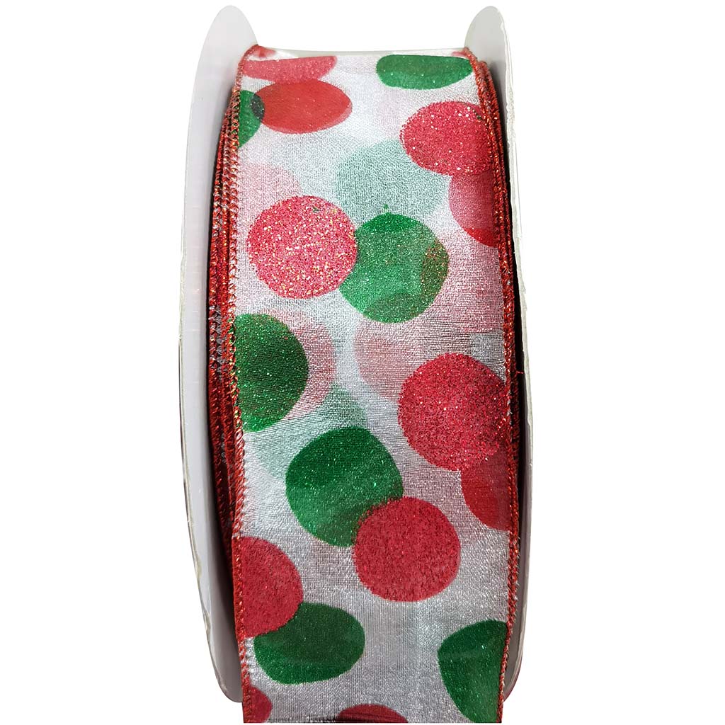 Ribbon White Polka Dot Red Gre