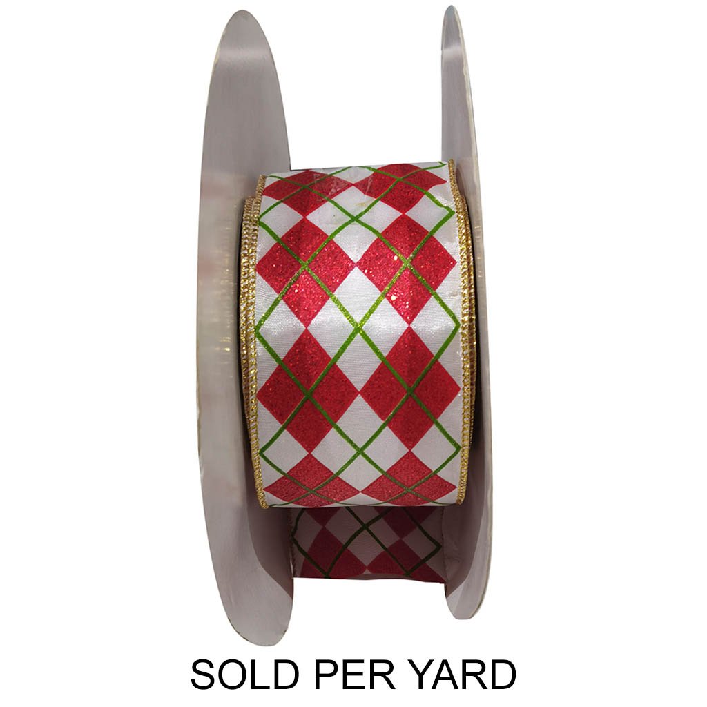 Ribbon White with Red Diamond