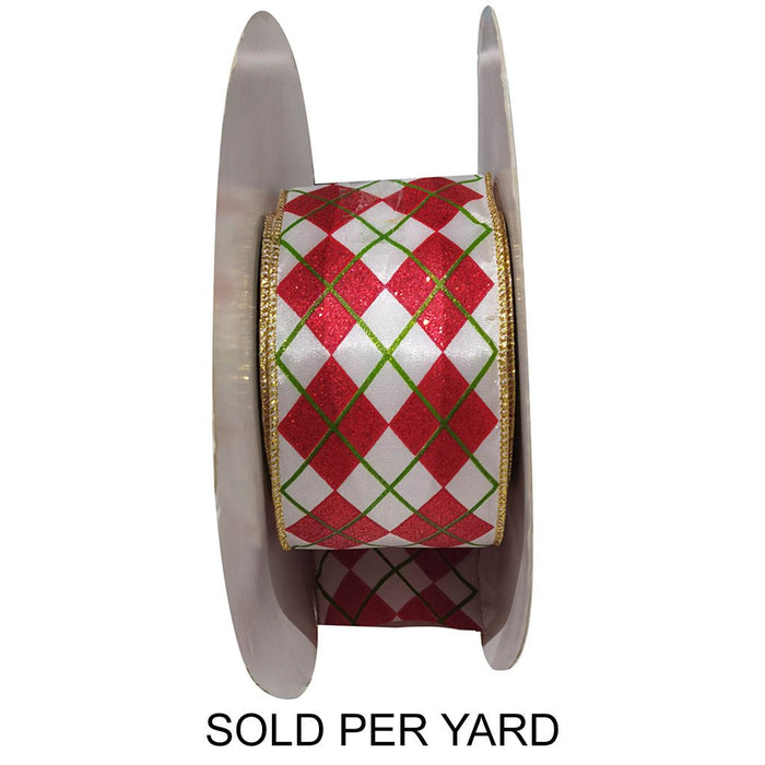 Ribbon White with Red Diamond