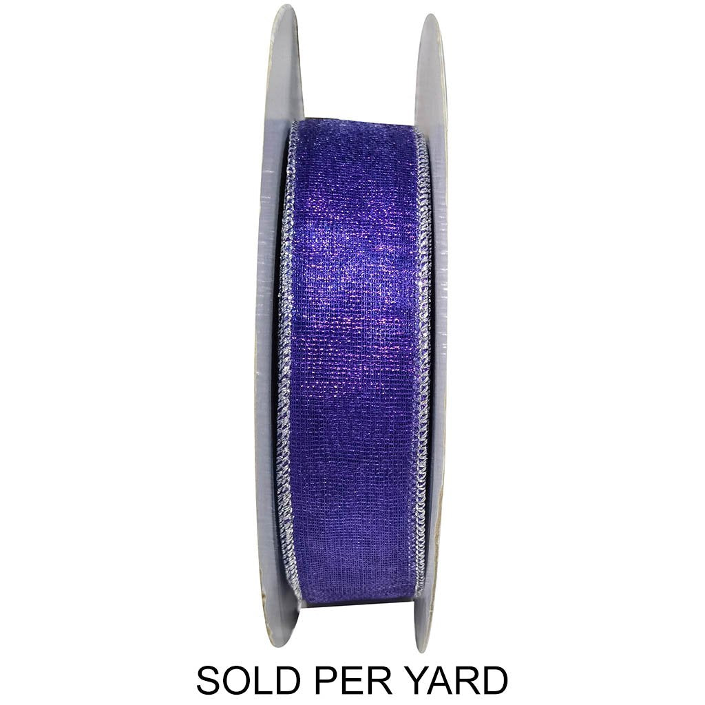 Ribbon Violet Silver 1.5in