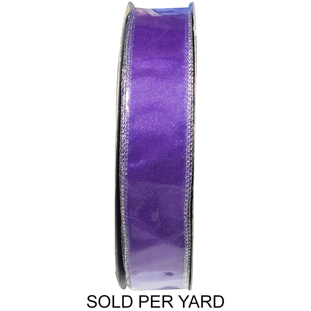 Ribbon Lavender Silver 1.5in