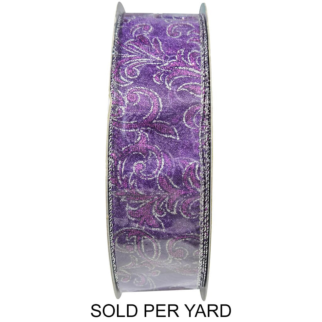 Ribbon Tulle Violet with Glitter