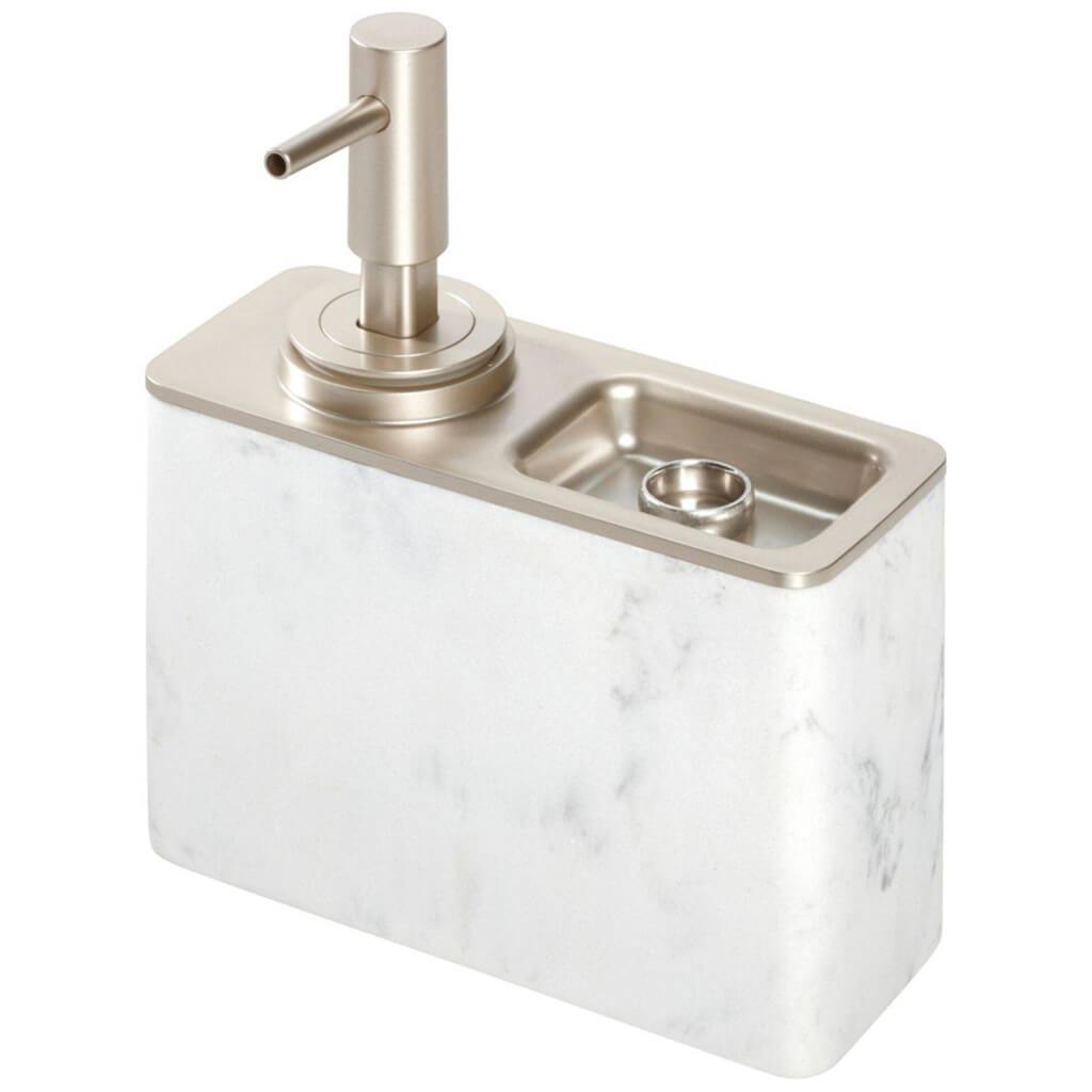 Dakota Soap Pump with Ring Tray White