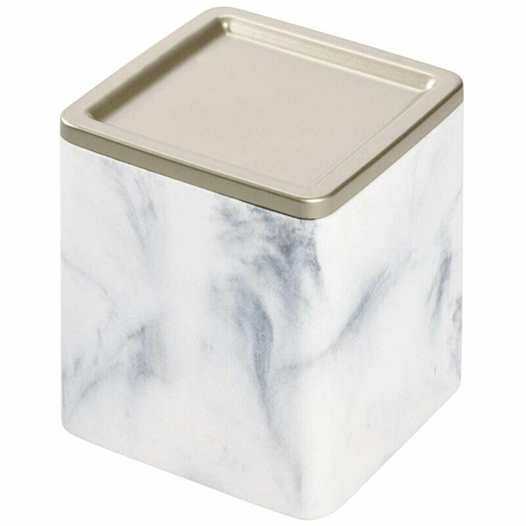 Dakota Canister White Marble