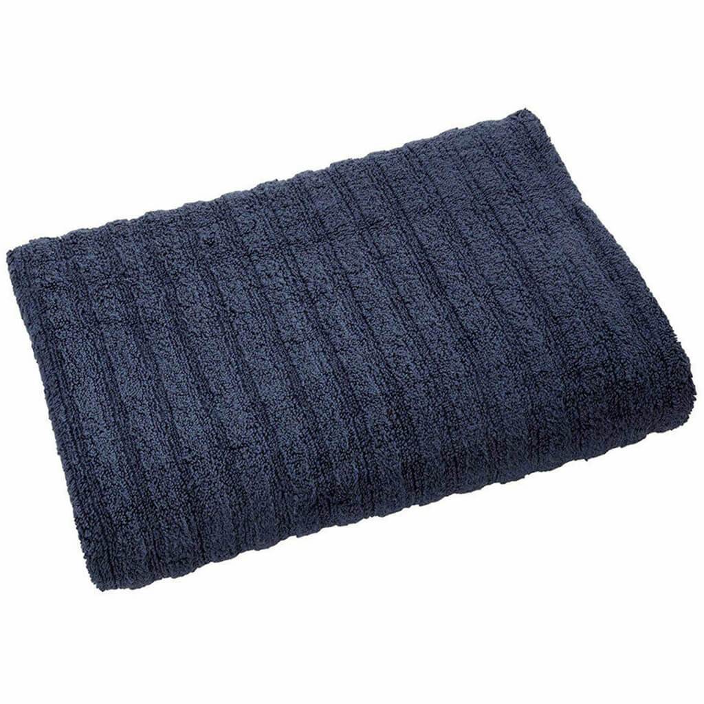 Ribbed Bath Towel Navy