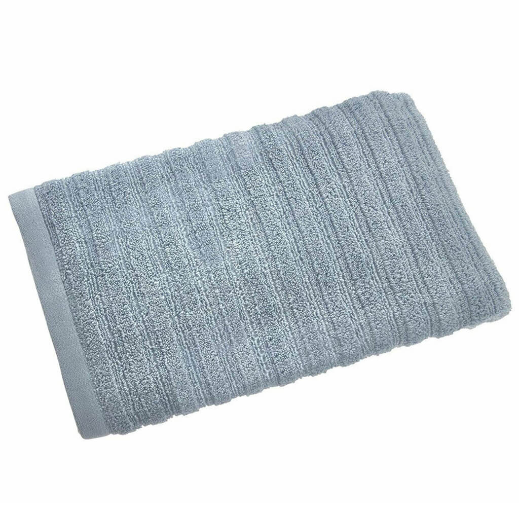 Ribbed Bath Towel Dusty Blue