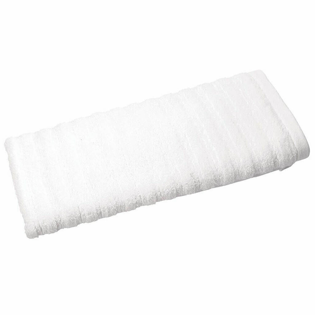 Ribbed Hand Towel White