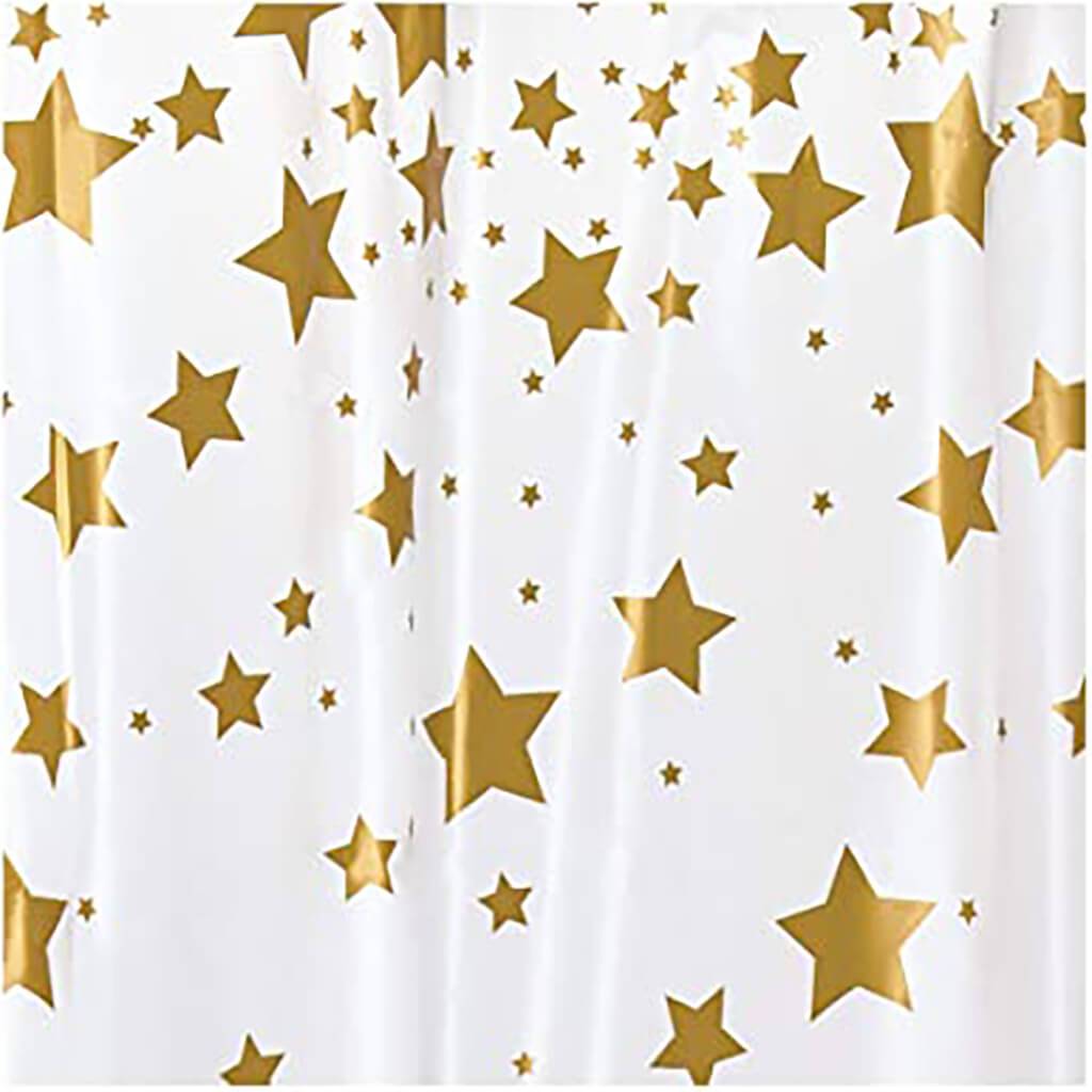 Falling Stars Shower Curtain Gold