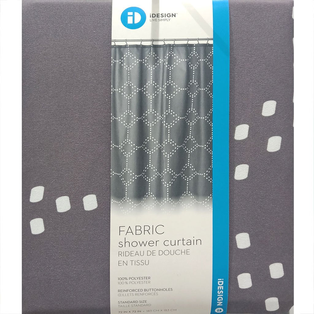 Geometric Dot Shower Curtain Charcoal