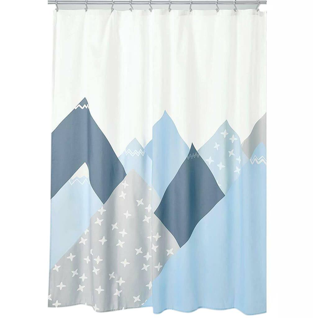 Mountains Shower Curtain Blue