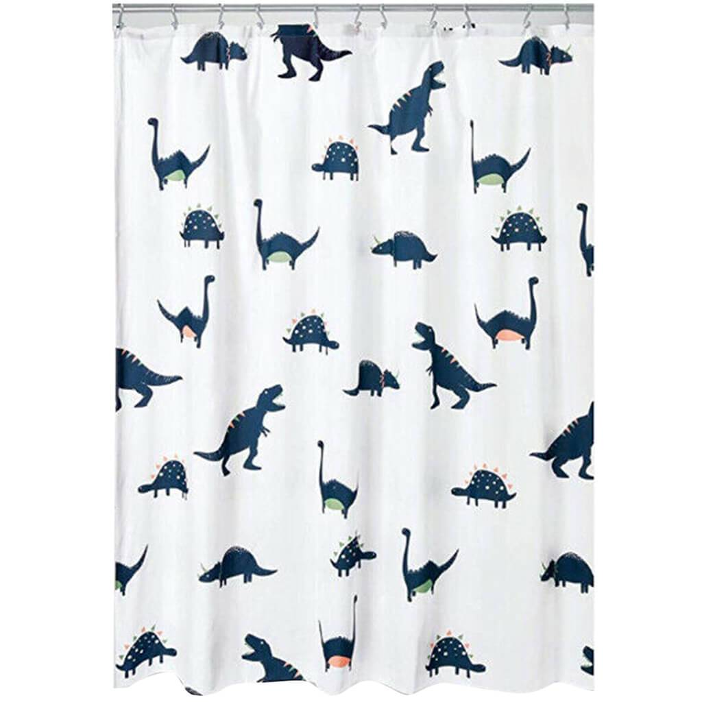 Dinosaur Shower Curtain Blue