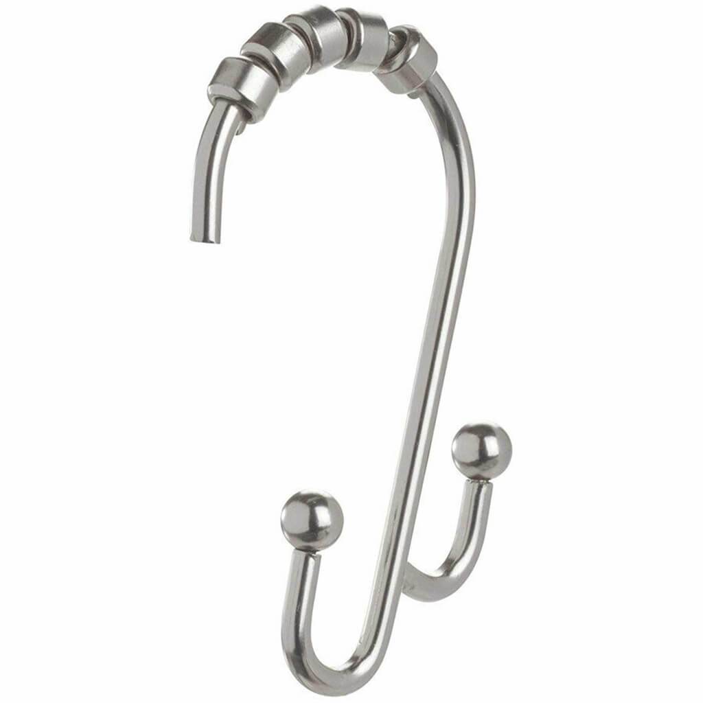 Corinne Double Roller Shower Hook Black