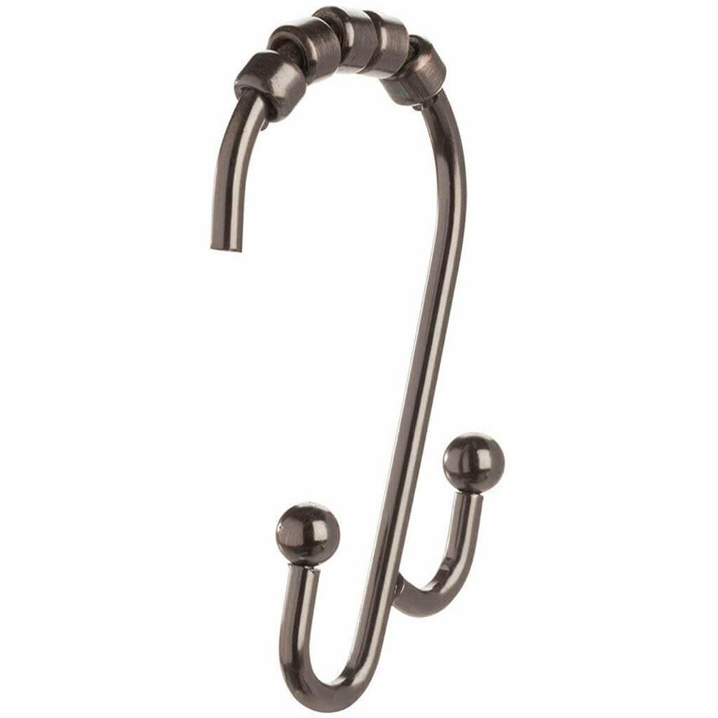 Corinne Double Roller Shower Hook Silver