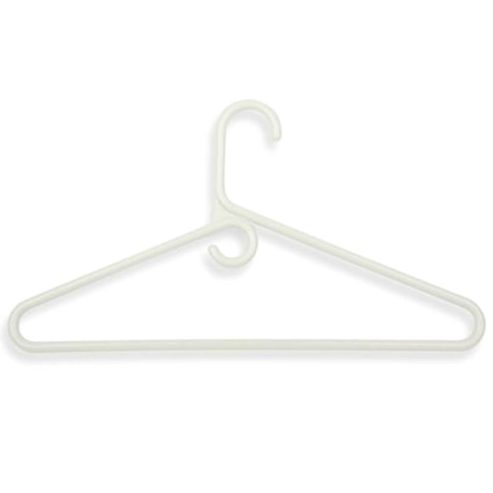 Plastic Hangers Heavy Weight White 3pcs