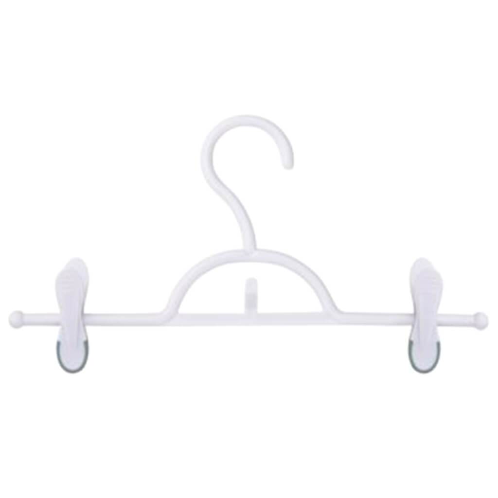 Soft Touch Skirt And Pant Hanger with Clips White 2 pack