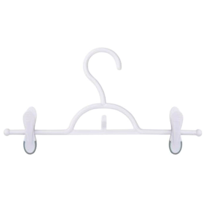 Soft Touch Skirt And Pant Hanger with Clips White 2 pack