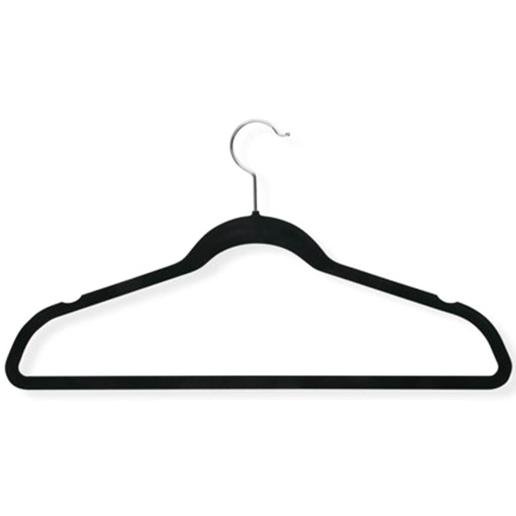 Velvet Touch Suit Hangers Black Pack of 3