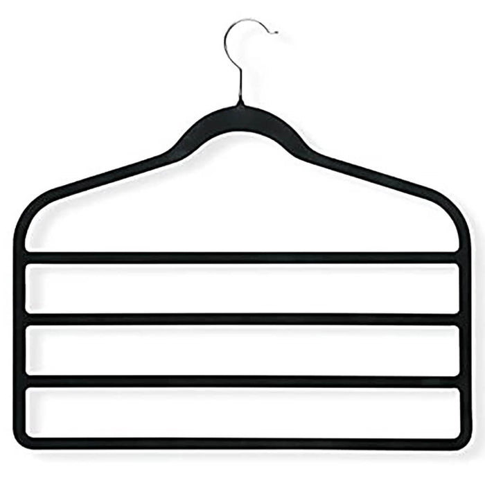 Velvet Touch Hanger 4 Tier Black 2 Pack