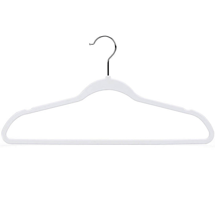 Ultra Thin Non-Slip Velvet Hangers 50 Pack Ivory
