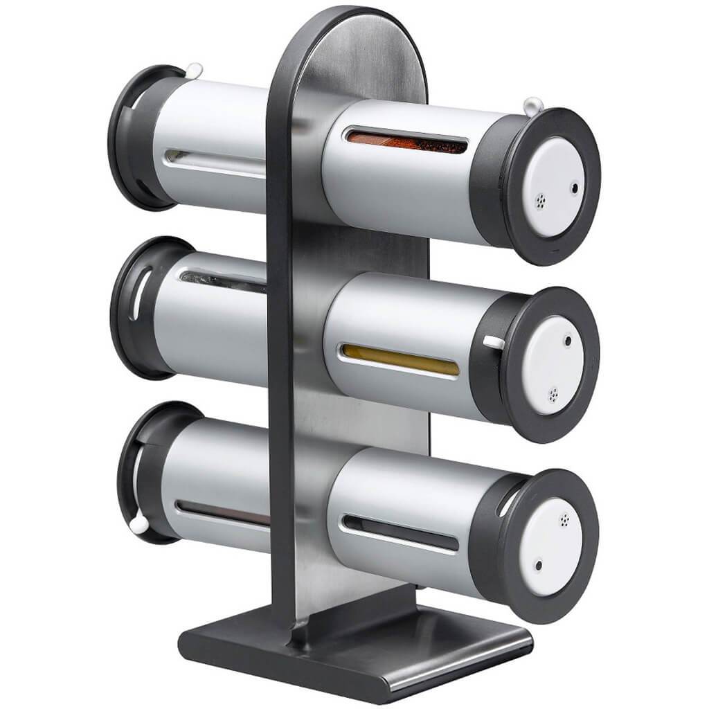 6 Canister Magnetic Spice Stand