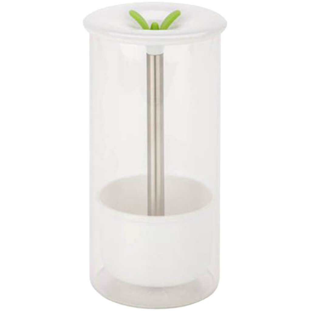 Compact Glass Herb Preserver with Lift Up Lid