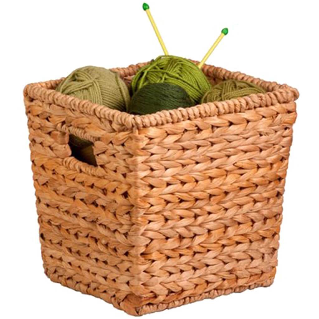 Natural Basket Medium Square, 10.5in L X 10.5in W X 10.5in H