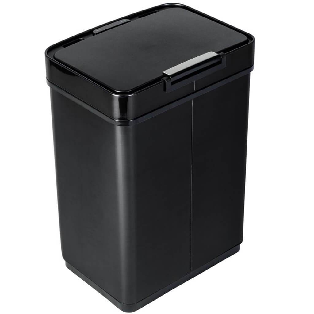 Stainless Steel Sensor Trash Can Black, 50L