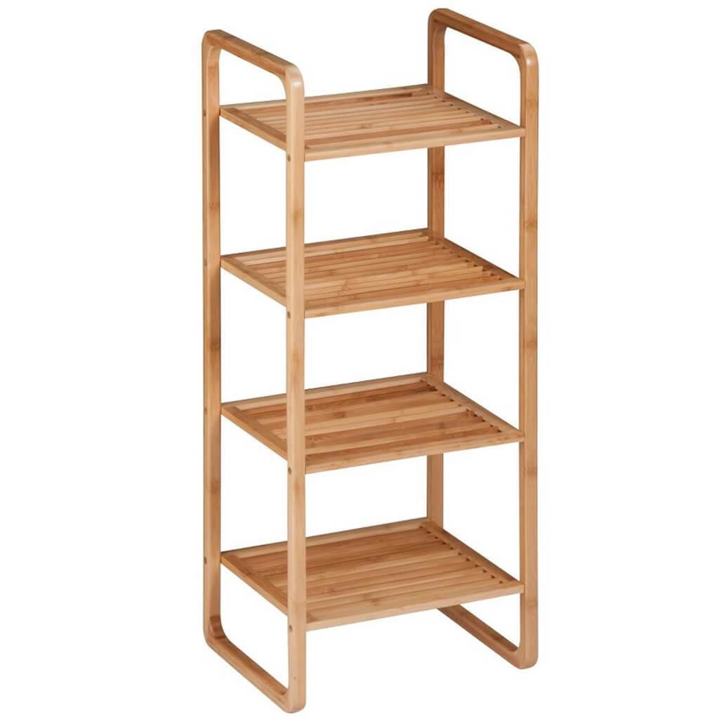 4-Tier Vertical Bamboo Shelf Bamboo Shelf